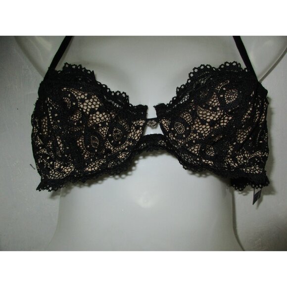 Montelle 9201 Eclipse Keyhole Balconnet Bra Black Size 34B New!!! - Picture 1 of 2